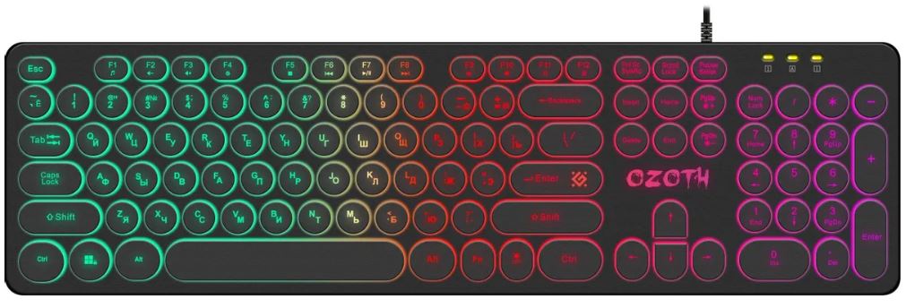 

Клавиатура проводная Defender Ozoth GK-106 45106 черная, Ozoth GK-106