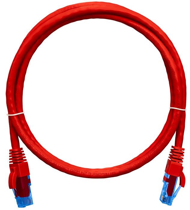 

Кабель патч-корд U/UTP 6 кат. 3м NikoMax NMC-PC4UE55B-030-C-RD 2хRJ45/8P8C, T568B, Molded, 24AWG (7х0,205мм), BC (чистая медь), LSZH нг(А)-HFLTx, крас, NMC-PC4UE55B-030-C-RD