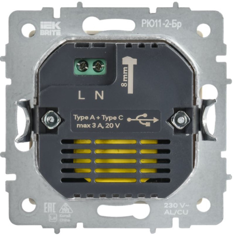 фото Розетка USB  IEK BR-U22-045-K47 в Санкт-Петербургe