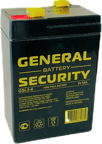 

Аккумулятор General Security GSL5-6, GSL5-6