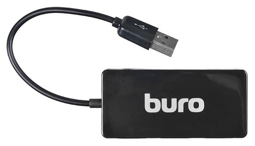 

Разветвитель USB 2.0 Buro BU-HUB4-U2.0-SLIM 4порт. черный, BU-HUB4-U2.0-SLIM