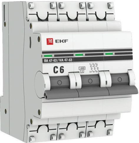 фото Автоматический выключатель  EKF mcb4763-3-06C-pro в Екатеринбурге