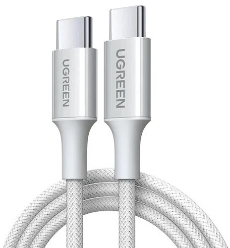 Изображение товара Кабель UGREEN L502 USB Type-C to USB Type-C 1м титан плетёный быстрая зарядка