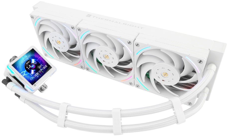 

Система охлаждения жидкостная Thermalright Elite Vision 360 White ARGB LGA115x/1200/1700/1851/AM4/AM5 (3*120mm, 2150rpm, 69CFM, 28dBa, 4-pin PWM), Elite Vision 360 White ARGB