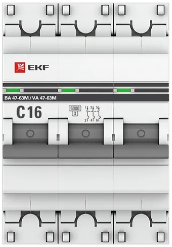 фото Автоматический выключатель  EKF mcb4763m-6-3-16C-pro