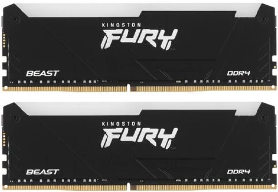 

Модуль памяти DDR4 32GB (4*8GB) Kingston FURY KF426C16BB2AK4/32 Beast RGB PC4-21300 2666MHz 1Rx8 CL16 1.2V 288-pin 8Gbit heatsink, KF426C16BB2AK4/32