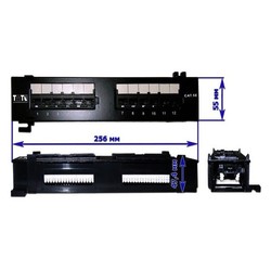 

Патч-панель настенная, 12xRJ45, UTP, Кат. 5е TWT TWT-PP12UTP-H горизонтальная, TWT-PP12UTP-H