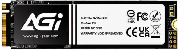 

Накопитель SSD M.2 2280 AGI AI828 2TB, 7400/6700MB/s, TBW 1500, MTBF 2M, AI828