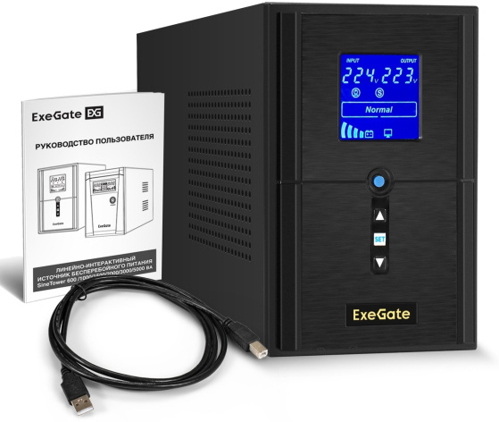 фото Источник бесперебойного питания  Exegate SineTower SN-1000.LCD.AVR.2SH.1C13.USB в Екатеринбурге