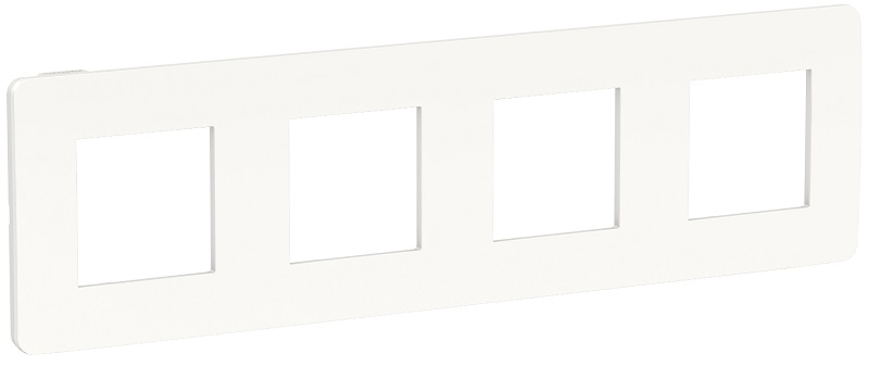 

Рамка Schneider Electric NU280818 Unica Studio, белая/белая, 4-ная, NU280818