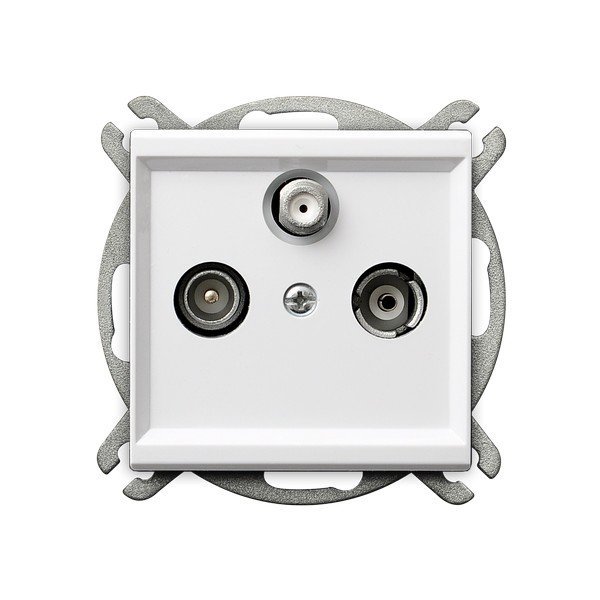 

Розетка Ospel GPA-RS/m/00 RTV-SAT, оконечная, белый, GPA-RS/m/00