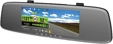 

Видеорегистратор Sho-me COMBO MIRROR с радар-детектором, 1920х1080, IPS 7", 135°, microSD, черный, COMBO MIRROR