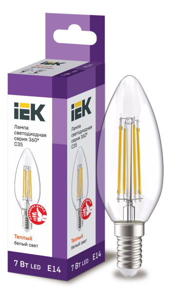 фото Лампа светодиодная IEK LLF-C35-7-230-30-E14-CL в Омске