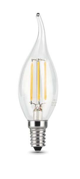 

Лампа светодиодная Gauss 104801209 LED Filament Свеча на ветру E14 9W 710lm 4100K, 104801209