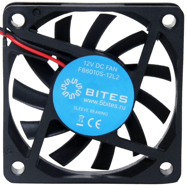 

Вентилятор для корпуса 5bites FB6010S-12L2 60x60x10мм, 3200rpm, 26dBA, 14.13CFM, 2-pin, FB6010S-12L2