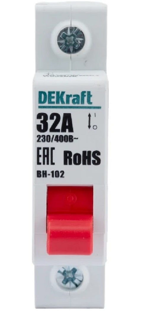 

Рубильник DEKraft 17002DEK ВН-102 1Р 32А, 17002DEK