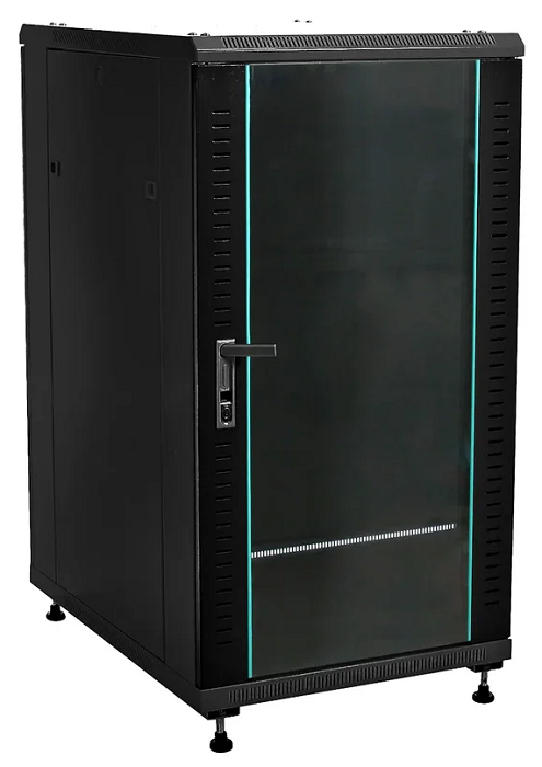 

Шкаф напольный 19", 25U W&T B256060BWTWOF 600x600 мм, передняя дверь стекло, задняя глухая металл, цвет чёрный. Без вент, B256060BWTWOF