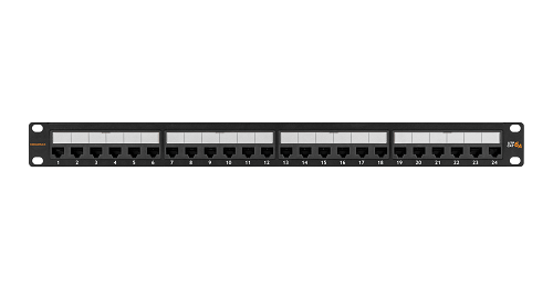 

Патч-панель NikoMax NMC-RP24UA2-1U-BK 19", 1U, 24 порта, Кат.6A, RJ45/8P8C, 110/KRONE, T568A/B, неэкранированная, с органайзерами, черная, NMC-RP24UA2-1U-BK
