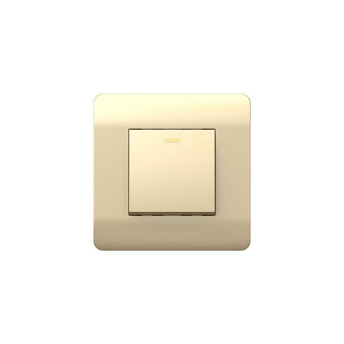 

Переключатель CHINT 431394 1-кл. NЕW3-E 10А с подсветкой шампань, 431394