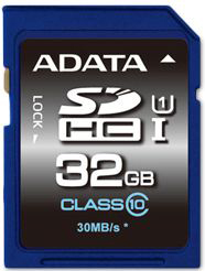 

Карта памяти 32GB ADATA ASDH32GUICL10-R Premier SDHC Class 10 UHS-I, ASDH32GUICL10-R