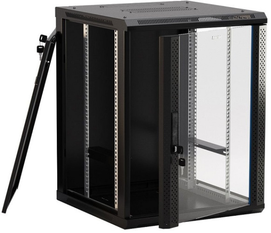 фото Шкаф серверный 19", 15U Hyperline TWB-FC-1566-GP-RAL9004 в Самаре