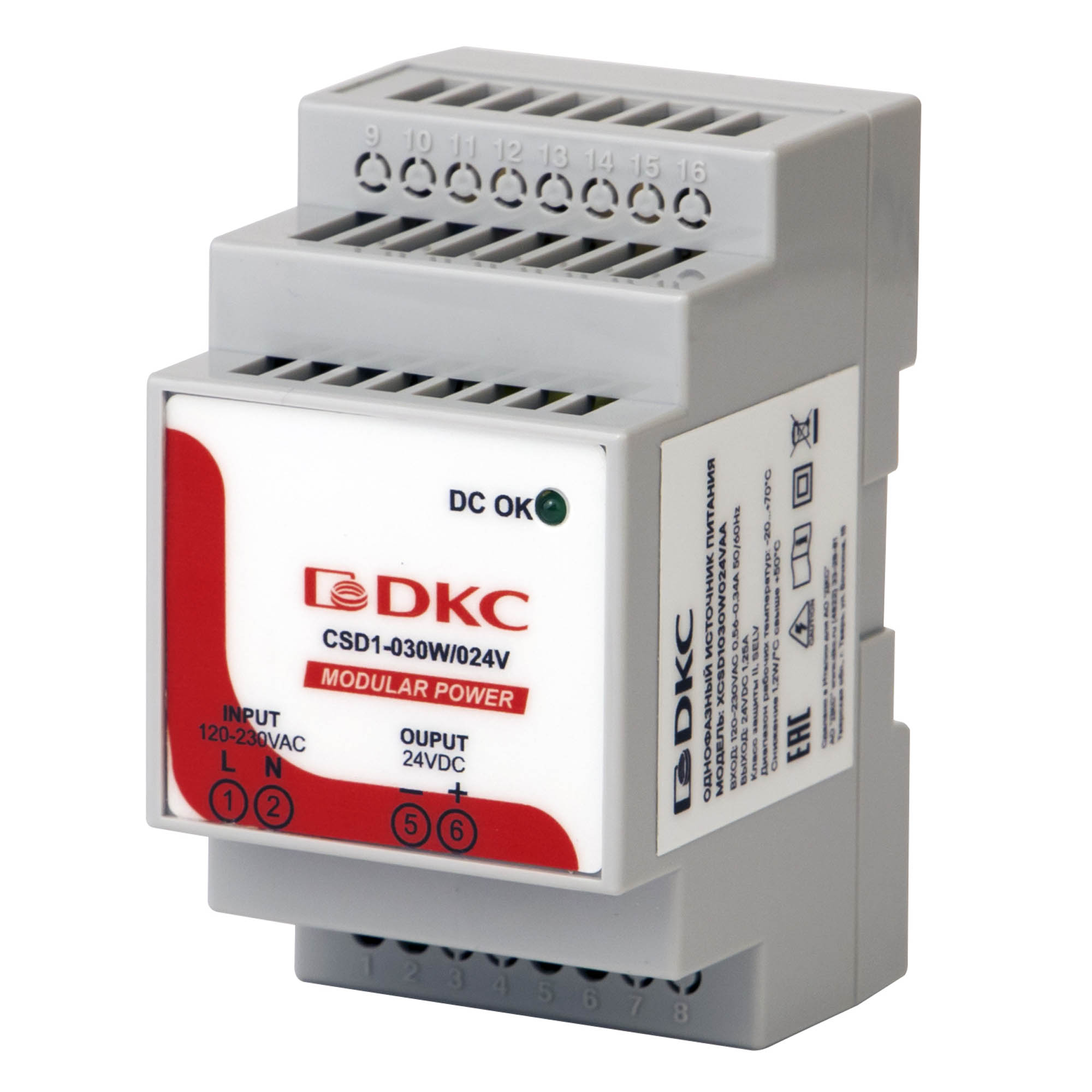 

Источник питания DKC XCSD1030W012VAA однофазный, 30Вт, 4-2А, 12(5-15)В, "MODULAR POWER", XCSD1030W012VAA