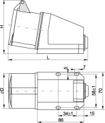 фото Розетка IEK PSR11-016-3