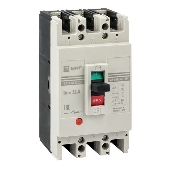 

Автоматический выключатель в литом корпусе EKF mccb99-63-32m ВА-99М 63/32А 3P 25кА, mccb99-63-32m