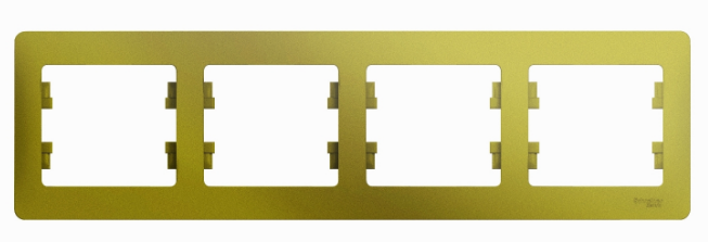 

Рамка Schneider Electric GSL001004 Glossa Фисташковая 4-ая, горизонтальная, GSL001004