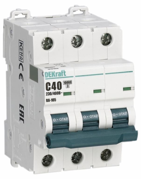 Изображение товара Автоматический выключатель DEKraft 13135DEK, защита цепей 63 А IP20