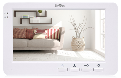 

Видеодомофон Smartec ST-MS107HM-WT 7", AHD, 4-х проводная линия связи, поддержка 2-х панелей вызова, поддержка SD карт памяти, встроенный блок питания, ST-MS107HM-WT