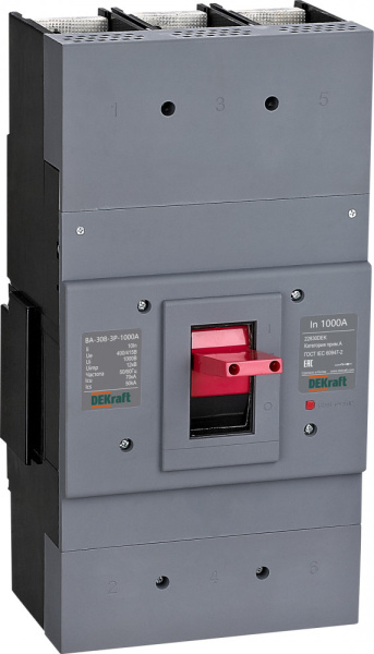 Изображение товара Автоматический выключатель в литом корпусе ВА-300 3П 1000 А DEKraft