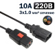 фото Кабель питания  Filum FL-PC-C13F/C14F-C1-1.0-BK в Перми
