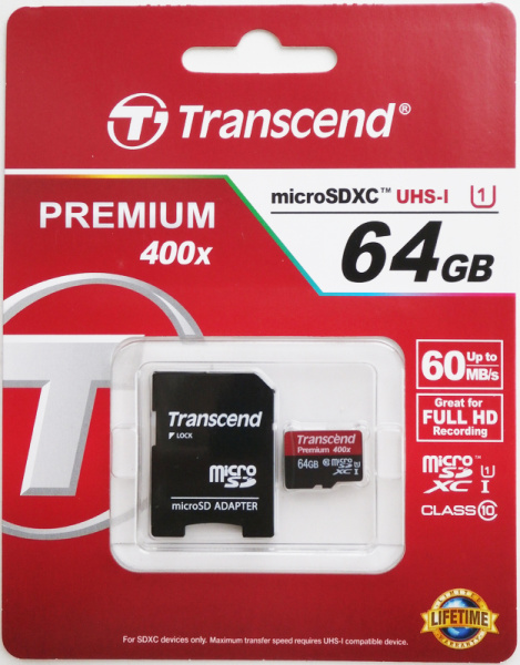 фото Карта памяти MicroSDXC 64GB Transcend TS64GUSDU1 в Уфе