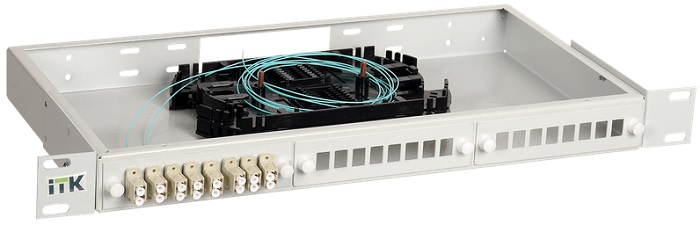 

Кросс оптический настенный ITK FOBX24-1U-8SCUS04 1U укомплектованный: SC (Simplex) 8шт; (OM4), FOBX24-1U-8SCUS04