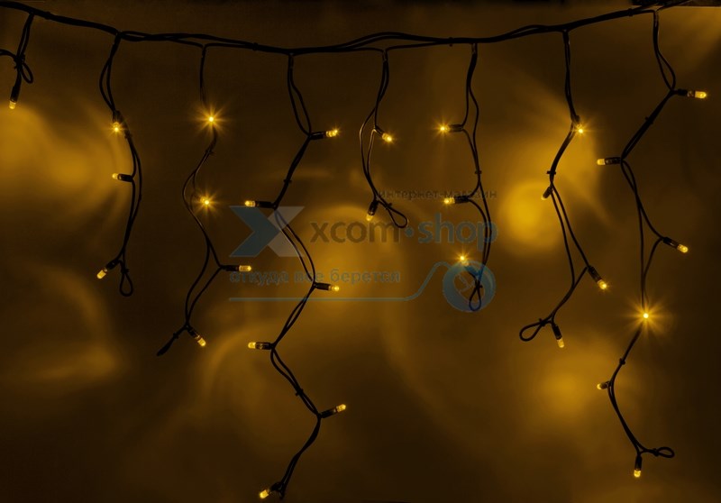 

Гирлянда NEON-NIGHT 255-221 айсикл (бахрома) светодиодный, 4,0 х 0,6 м, черный провод "КАУЧУК", 230 В, диоды желтые, 128 LED, 255-221