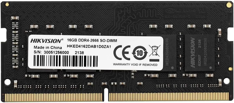 

Модуль памяти SODIMM DDR4 16GB HIKVISION HKED4162DAB1D0ZA1/16G PC4-21300 2666MHz CL19 1.2V, HKED4162DAB1D0ZA1/16G