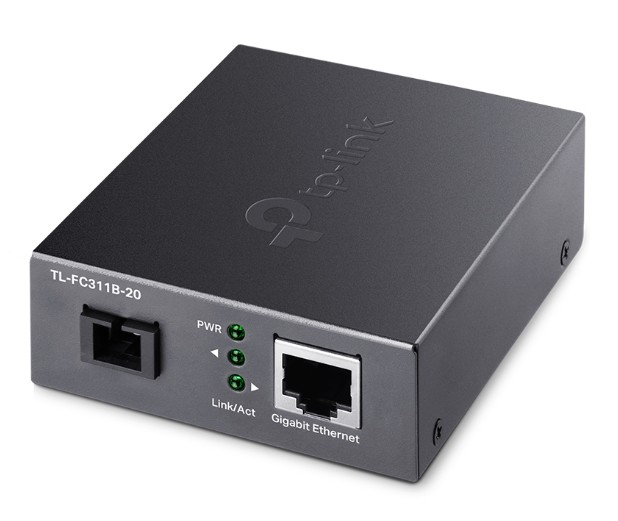 

Медиа-конвертер TP-LINK FC311B-20 Gigabit WDM media converter, 9/125μm Single-mode Fiber, SC Fiber port, 100/1000Mbps RJ-45 port, wave length 1310n, FC311B-20