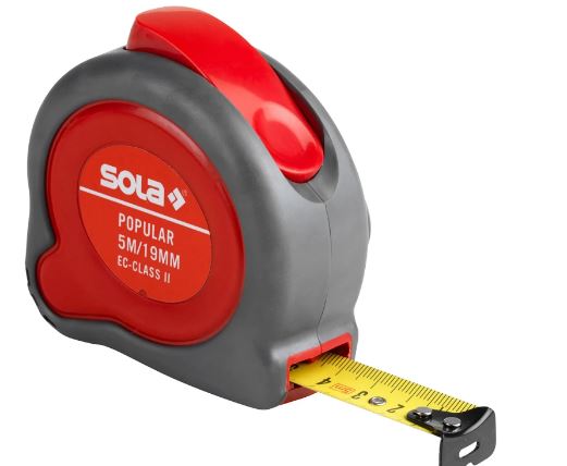 

Рулетка SOLA 50024301 Popular PP 5 м, 19 мм, II класс точности, 50024301