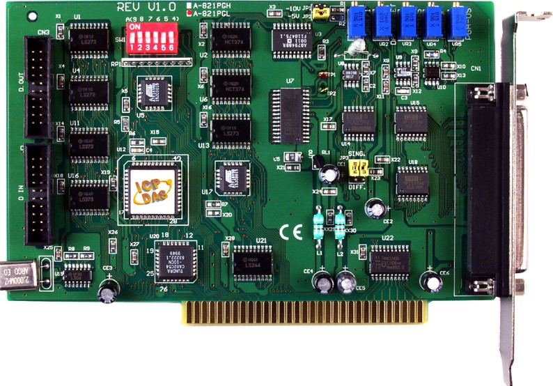 

Плата ICP DAS A-821PGL CR 12 bit,45Ks/s 16Ch ADC, 1 DAC Low Gain, A-821PGL CR