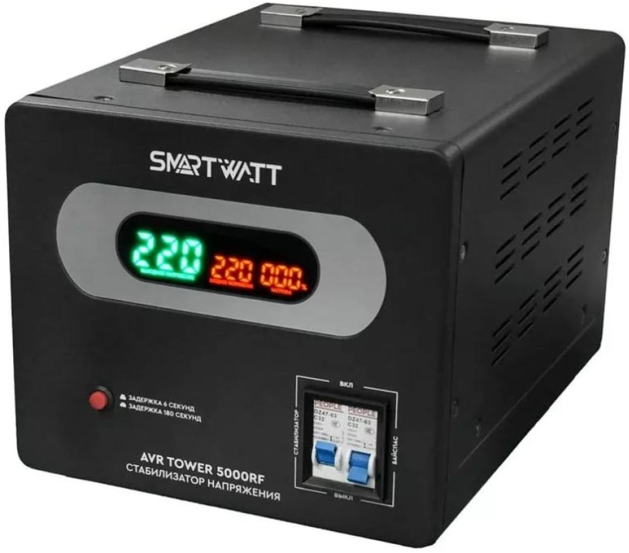 

Стабилизатор напряжения SmartWatt AVR TOWER 5000RF напольный, AVR TOWER 5000RF