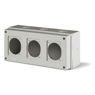 

Корпус DKC DIS6721300 на 3 поста с основанием 70х87 мм. Тип M150, "Quadro", DIS6721300