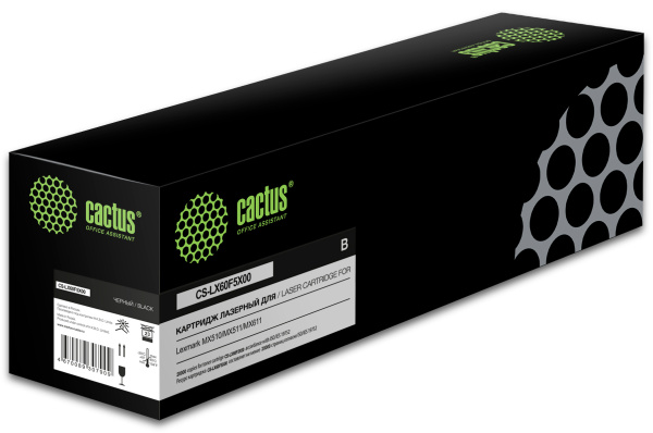 Изображение товара Картридж Cactus CS-LX60F5X00 для Lexmark MX 510, MX 511, MX 611, черный