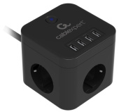 фото Сетевой фильтр Cablexpert CUBE-3-U4-B-1.5