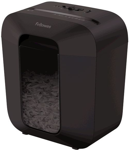 

Уничтожитель бумаг Fellowes Powershred LX50 FS-44060 DIN P-4, 4х37мм, 9лст., 17 лтр., уничт.: скрепки,скобы,карты, Powershred LX50