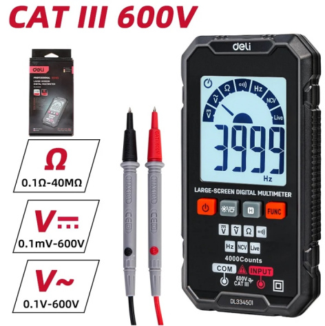 фото Мультиметр цифровой Deli DL334501 в Омске