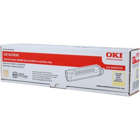 

Тонер-картридж OKI 44059117 для C810/C830 жёлтый 8 000 страниц (44059105), 44059117
