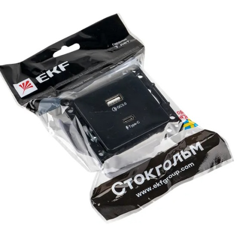 фото Розетка USB двухместная  EKF EZR-2USB-type-C в Уфе