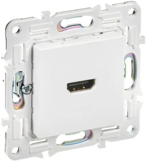 Изображение товара HDMI розетка IEK SK-H10-K01 для мультимедиа устройств, встраиваемая, глянцевая