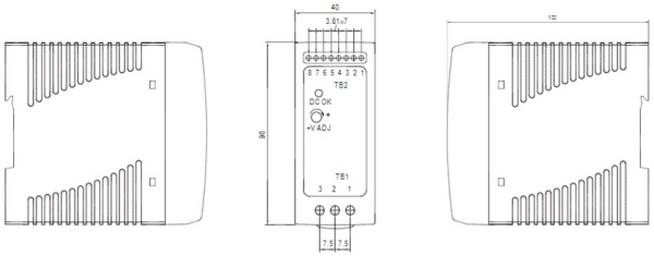 фото Преобразователь AC-DC сетевой Mean Well DRC-40B в Уфе